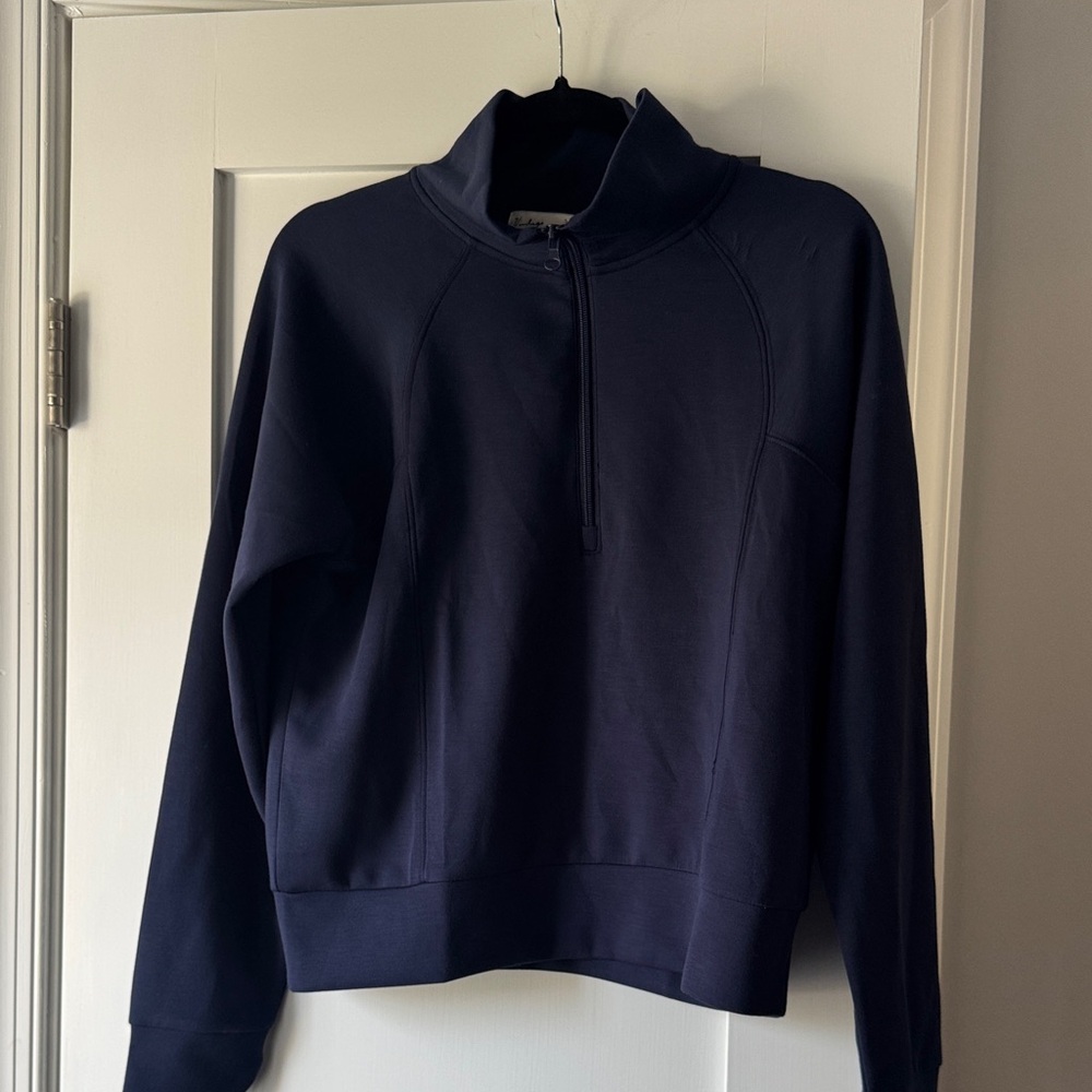 Vintage Havana Collegiate Navy Half-Zip Pullover